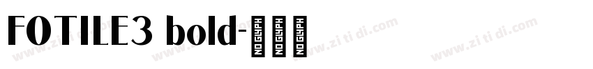 FOTILE3 bold字体转换